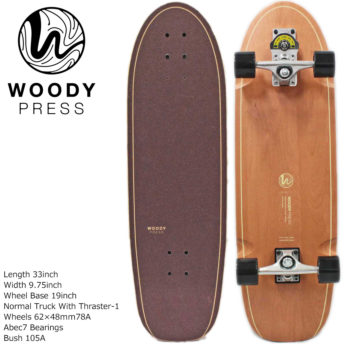スケボーWOODY PRESS SKATEBOARD コンプリート カービング ncar3915.jpg