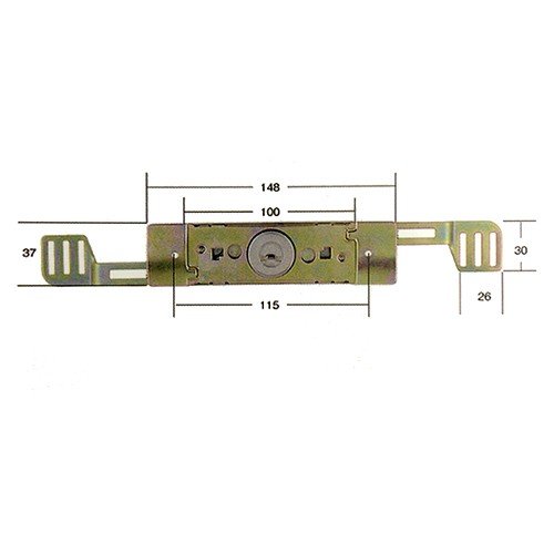 シャッター錠 ユニバーサルシャッター錠54 ST-13K 文化 旧型同一 アーム伸330mm 縮282mm