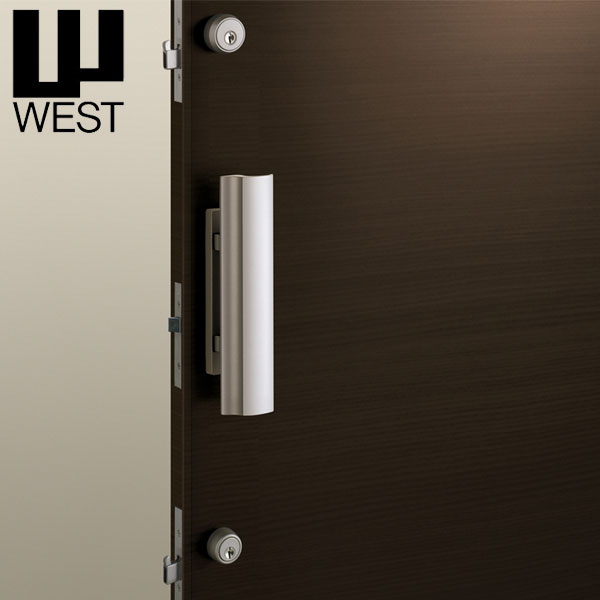 WEST ウエスト プッシュプル錠 923 空錠タイプ ハンドル(P75Bラッチケース付属) 空錠