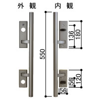 YKK  プッシュプルハンドル YS HH-J-0628 右勝手