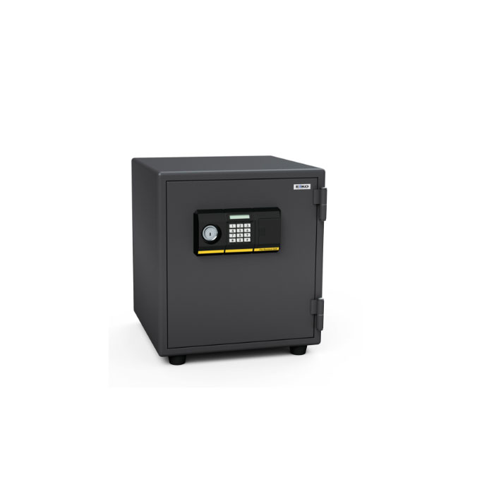 【B級品　未使用】　エーコー　小型耐火金庫　BES-25PK　【2018年製　テンキー式＋シリンダー式】打痕あり