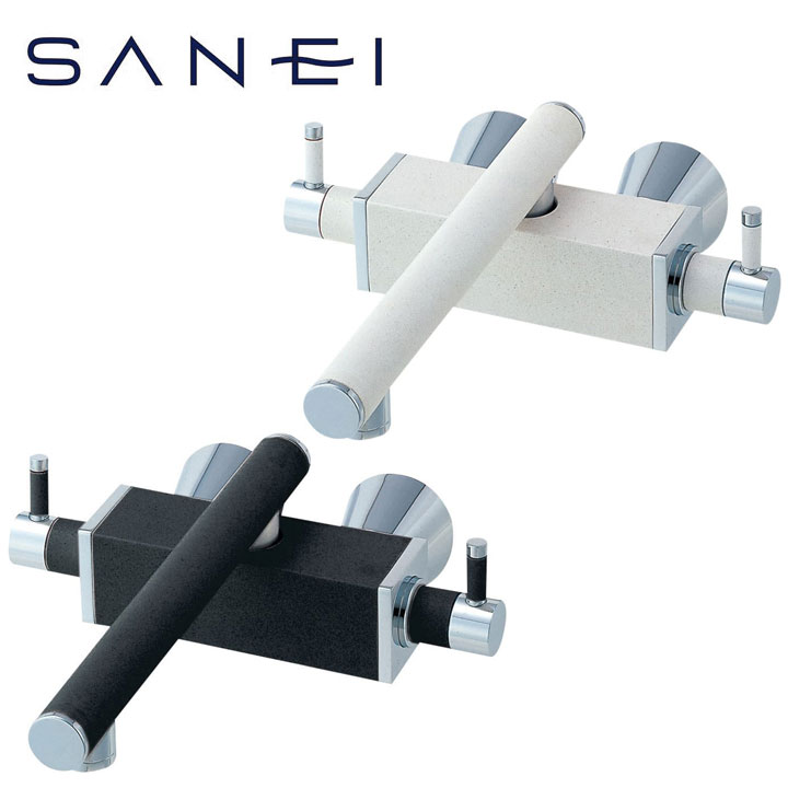 SANEI サンエイ 水栓 勝手もと用 ツーバルブ 練りあわせる栓 K2530-JW-13 白いこと K2530-JD-13 黒いこと 吐水 水の泡 回転させる取り締まり120° 陶器