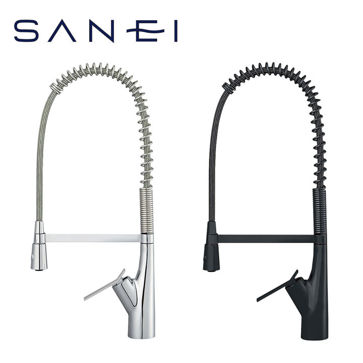 SANEI サンエイ 水栓 勝手もと用 K8731JV-13 K8731JV-MDP シングルワンホールスプレー 雑ぜ合わせる栓 シャワー 整流 逆止弁 ステー130°回転させる 水聴き入れる器不必要
