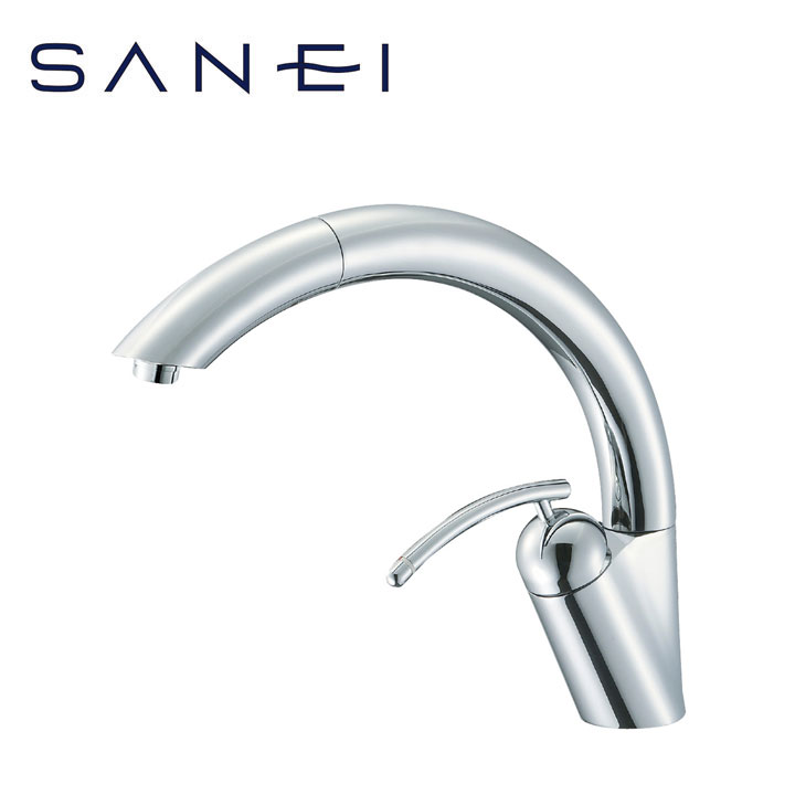 SANEI サンエイ 水栓 キッチン用 K8790JHV-13 シングルワンホールスプレー 混合栓 泡沫 止水パイプ110°回転規制 スプレーホース1.2m 52,200円