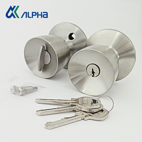 楽天市場】TOSTEM ロンカラーF 握り玉 DASZ011 シルバー色 キー3本付