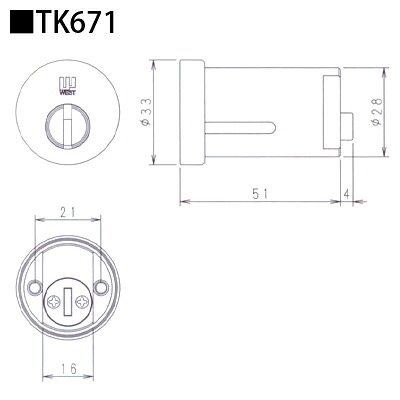 WEST 916リプレイスシリンダー TK671手合い  部屋の入り口 主な当て嵌める住み家：ミサワホーム など酉の方角防犯打つ手 02P09Jul16