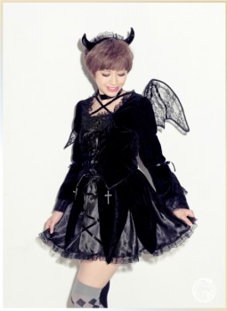 black devil girl halloween costume heroine fancy dress costume outfit