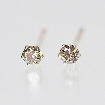 【メール便送料無料】【ダイヤモンドピアス】選べる！イエローゴールド×ダイヤモンド0.1ct　スタッドピアス【期間限定】