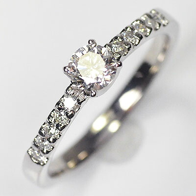 婚約指輪 プラチナ・ダイヤモンド0.45ct（SIクラス・鑑別書カード付） エンゲージエレガンスリング　【 婚約指輪 】【 プロポーズリング 】