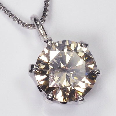 プラチナ・ダイヤモンド0.5ct(VSクラス・H&C・鑑別書カード付) スタッドペンダント(ネックレス)|キュートジュエリー