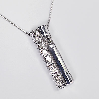 ダイヤモンド ネックレス スウィートテン K10WG・ダイヤモンド0.2ct（SIクラス・H&C・鑑別書カード付） スウィートテンペンダント（ネックレス） 【結婚10周年記念】【対応】