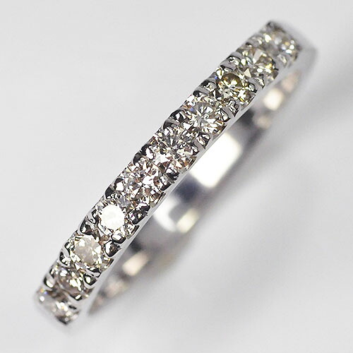 プラチナ・ダイヤモンド0.5ct（VSクラス・H&C・鑑別書付）　エタニティー１０リング（指輪）【結婚１０周年記念】【スウィート１０ダイヤモンド】ダイヤモンド指輪