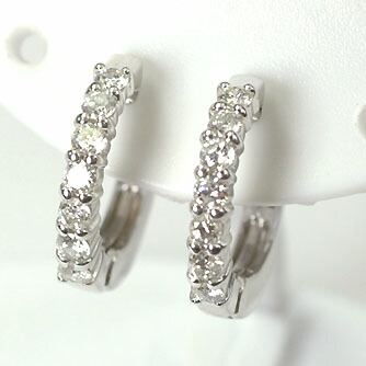 ピアリング イヤリング ダイヤモンド K18WG・ダイヤモンド0.28ct ピアリング（イヤリング）｜キュートジュエリー