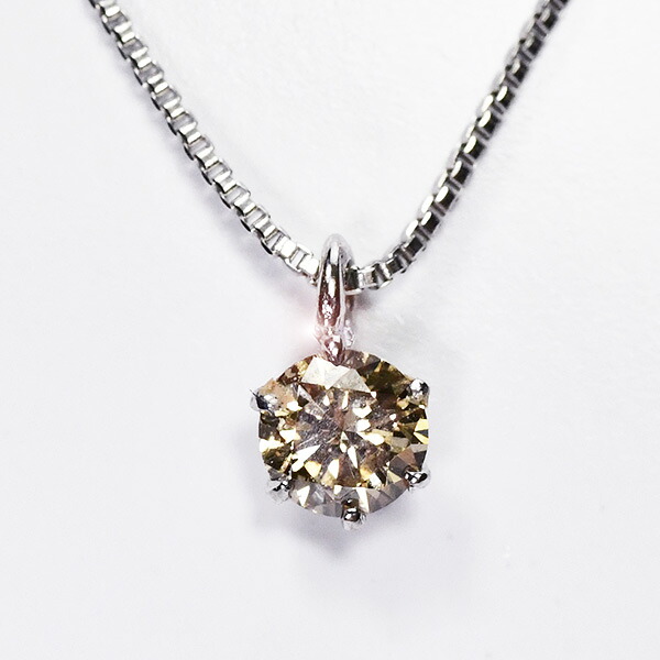 ダイヤモンド ネックレス 一粒 VSクラス H&C 0.08ct ホワイトゴールド ハート＆キューピッド 天然ダイヤモンド 一粒ネックレス 6本爪 ティファニー爪｜キュートジュエリー