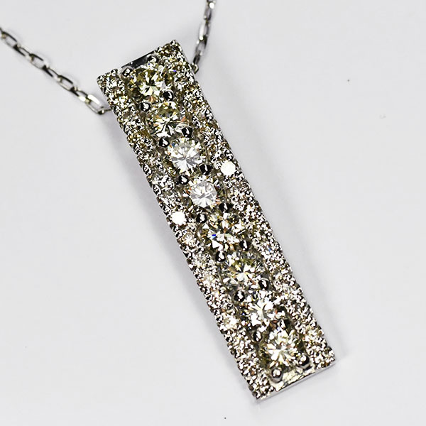 2カラット ダイヤモンド ネックレス プラチナ 鑑別書付き SIクラス Pt900 2.0ct キャラ ロイヤルブリッジペンダント