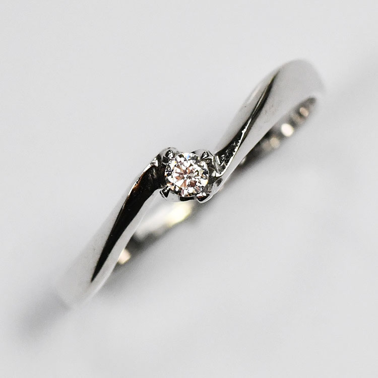 婚約指輪 プラチナ ダイヤモンド0.05ct エンゲージハグリング SIクラス 鑑別書カード付 プラチナダイヤモンドリング Pt900 プロポーズリング