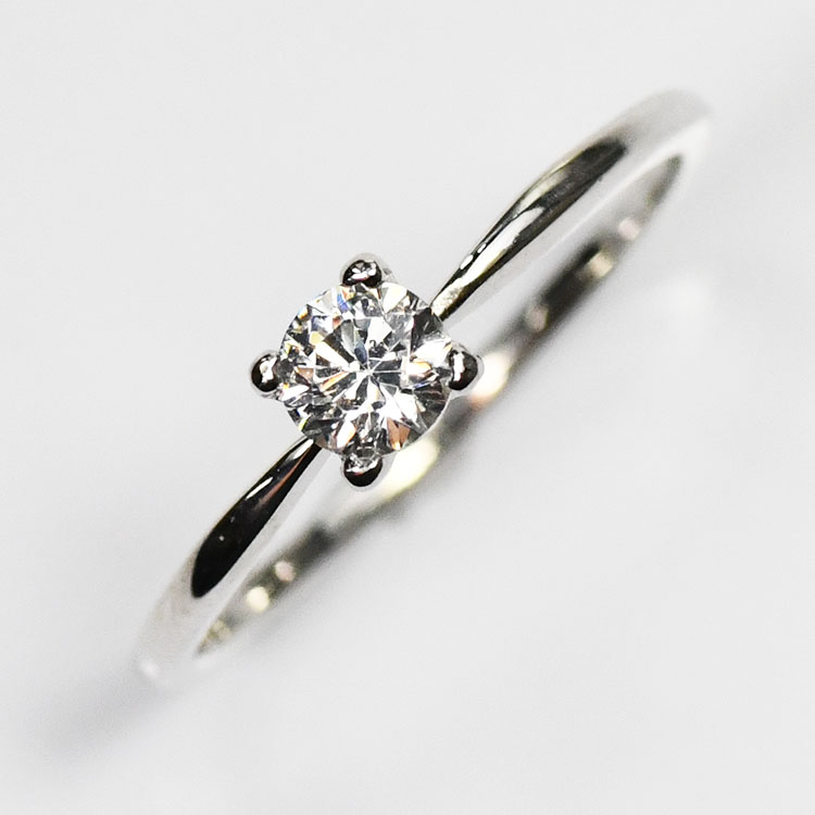 婚約指輪 プラチナ ダイヤモンド0.2ct クワッドソリティアリング SIクラス 鑑別書カード付 プラチナダイヤモンドリング Pt900 エンゲージリング プロポーズリング|キュートジュエリー