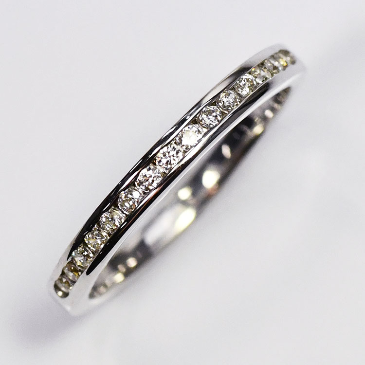 プラチナ ダイヤモンド0.2ct レール留め エタニティリング SIクラス 鑑別書カード付 プラチナダイヤモンドリング Pt900 エタニティーリング 77,440円