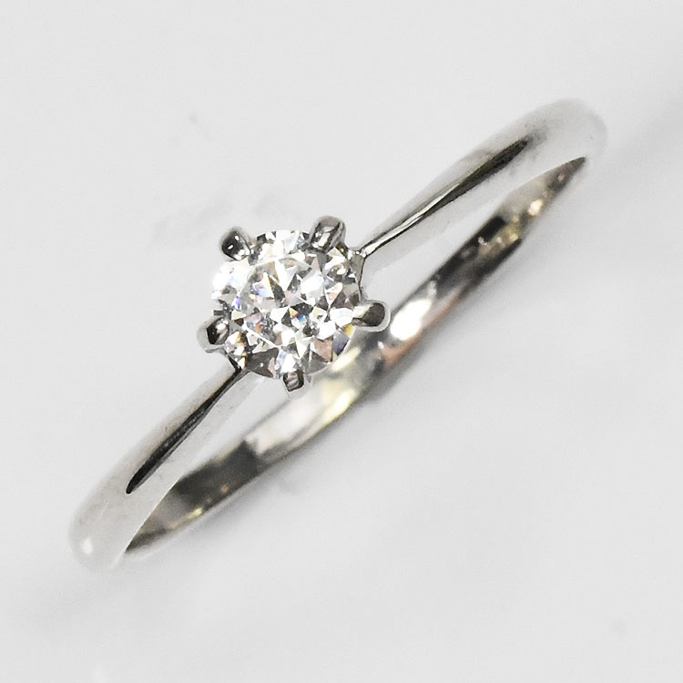婚約指輪 プラチナ ダイヤモンド0.2ct 桜一粒リング SIクラス 鑑別書カード付 プラチナダイヤモンドリング Pt900 プロポーズリング エンゲージリング