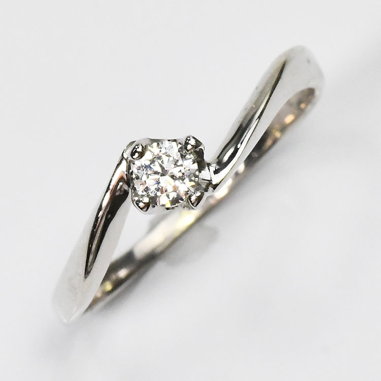 婚約指輪 プラチナ ダイヤモンド0.2ct シェイプソリティアリング SIクラス 鑑別書カード付 プラチナダイヤモンドリング Pt900 プロポーズリング エンゲージリング|キュートジュエリー