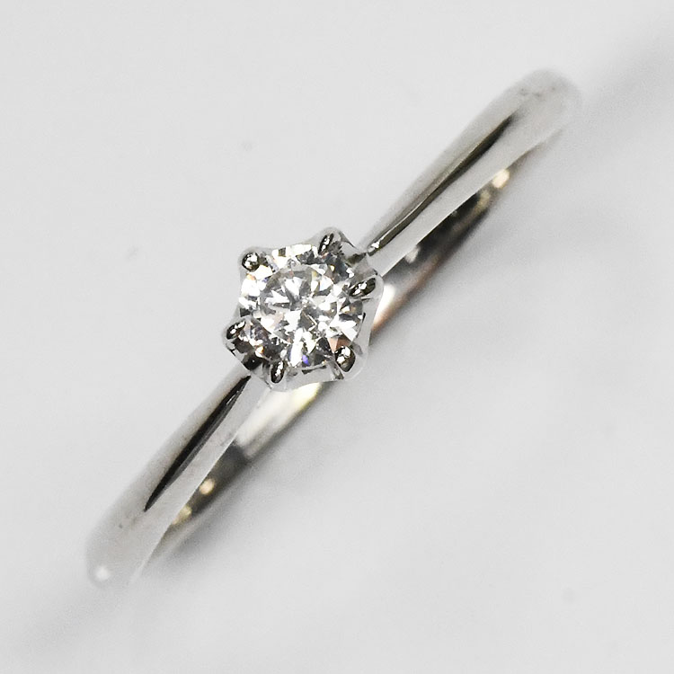 婚約指輪 プラチナ ダイヤモンド0.15ct 一粒リング SIクラス 鑑別書カード付 プラチナダイヤモンドリング Pt900 プロポーズリング エンゲージリング