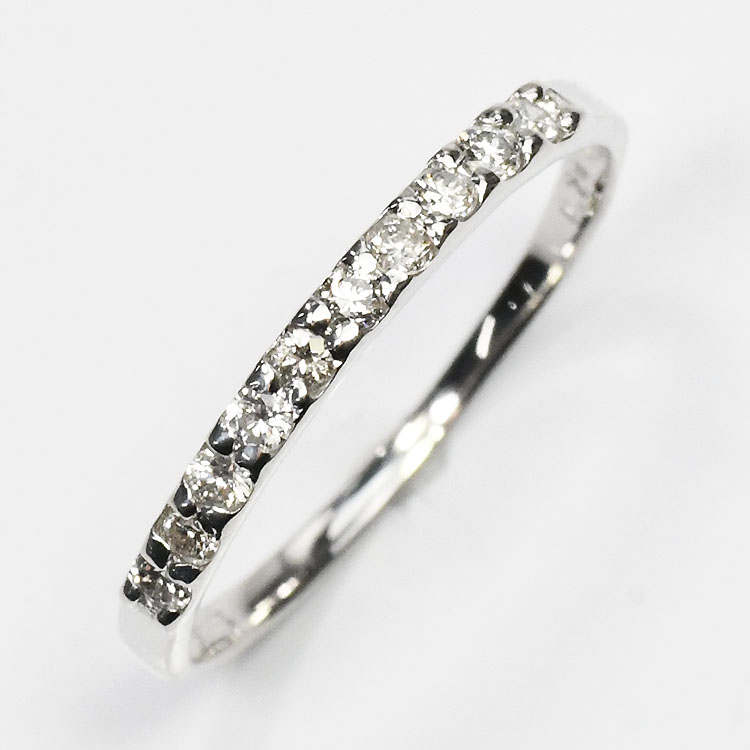 生まれながら金剛石輪っか 0.2コンピュータ断層撮影法（SI社会階級・聞き分け書歌留多付） エタニティ10輪っか プラチナ色つや スウィートテンエタニティー 指環