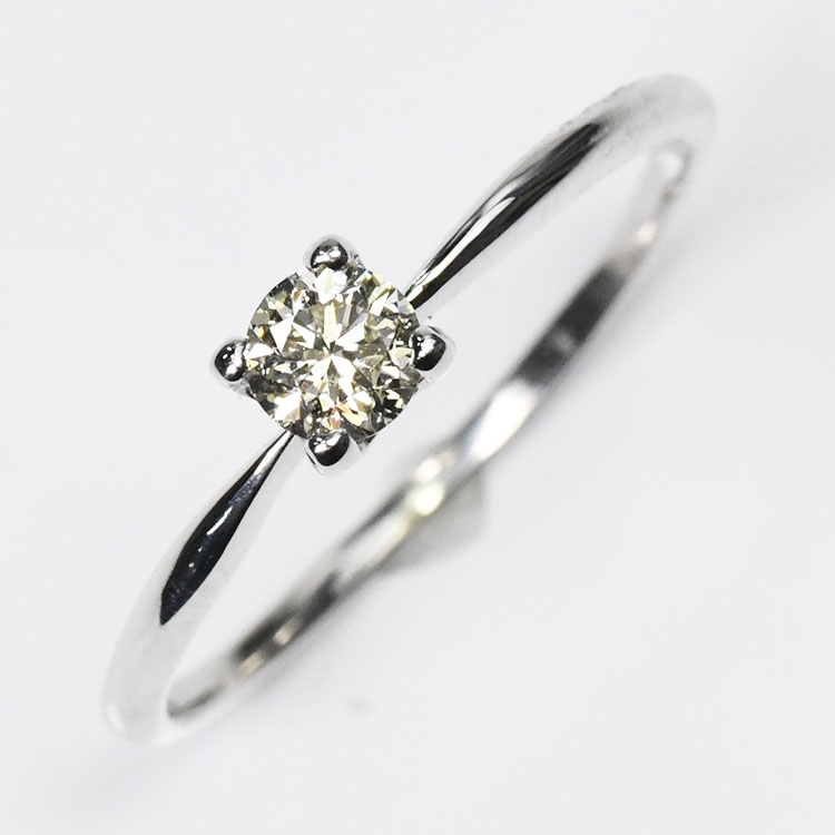 天然ダイヤモンドリング 0.2ct（SIクラス・鑑別書カード付） クワッドソリティアリング プラチナカラー 婚約指輪 エンゲージリング プロポーズリング 指輪 35,607円