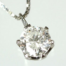 プラチナ ダイヤモンド ネックレス 一粒 無色透明の高グレード！プラチナ・ダイヤモンド0.3ct（FカラーUP・SIクラス・鑑定書カード付）　スタッドペンダント（ネックレス） 【対応】
