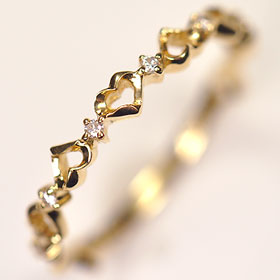 楽天市場】ダイヤモンド リング イエローゴールド K18・ダイヤモンド