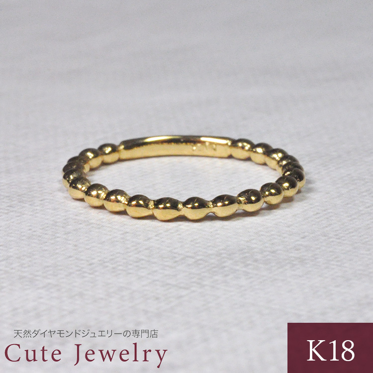 楽天市場】k18 地金 リング 華奢 1mm プレーン リング シンプル 地金