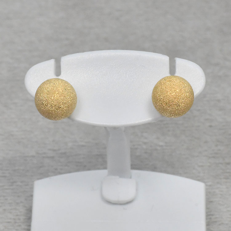 K18 ピアス 18金 フラッシュボールピアス Lサイズ 丸玉 スタッドピアス K18YG イエローゴールド