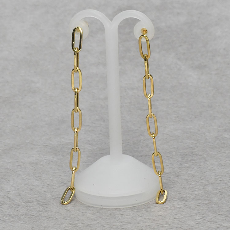 18金イェローゴルドクリップデザイン ピアス(両耳用) 楽天市場】K18 YG ペーパークリップ スライドボール ピアス 中空