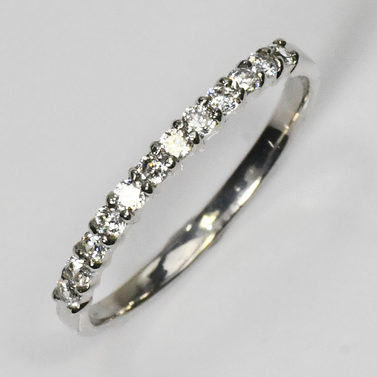 プラチナ ダイヤモンド0.2ct エタニティリング H&C 鑑別書カード付 ハート＆キューピッド VS～SIクラス 高グレード 天然ダイヤモンド 指輪 プラチナダイヤモンドリング Pt900 エタニティーリング