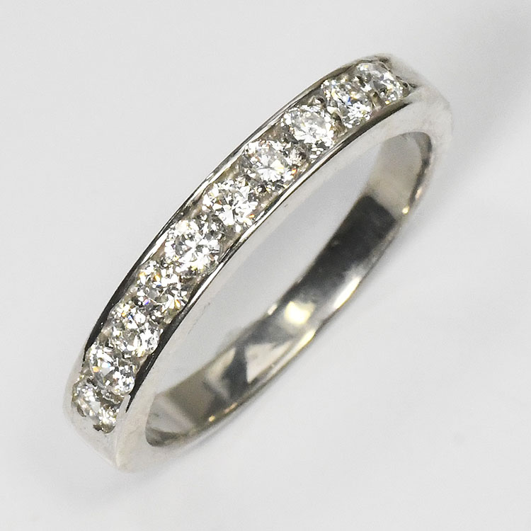 プラチナ ダイヤモンド0.5ct レールエタニティリング H&C 鑑別書カード付 スウィートテンダイヤモンド ハート＆キューピッド VS～SIクラス 高グレード 天然ダイヤモンド 指輪 プラチナダイヤモンドリング Pt900 エタニティーリング