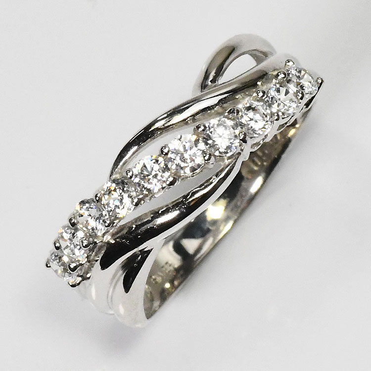 プラチナ ダイヤモンド0.5ct スウィートテンリング H&C 鑑別書カード付 スウィート10ダイヤモンド ハート＆キューピッド VS～SIクラス 高グレード 天然ダイヤモンド プラチナダイヤモンドリング Pt900 結婚10周年