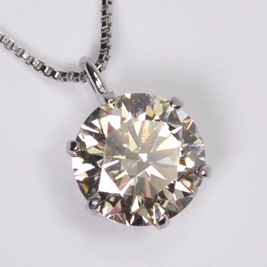 現品限り！ ダイヤモンド ネックレス プラチナ ダイヤモンド0.614ct（L・VS2・GOOD・鑑定書付） スタッドペンダント（ネックレス） Pt900 ６本爪 ティファニー爪