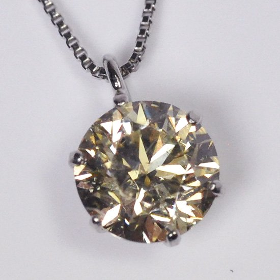 現品限り! ダイヤモンド ネックレス プラチナ ダイヤモンド0.524ct(M・SI2・GOOD・鑑定書付) スタッドペンダント(ネックレス) Pt900 6本爪 ティファニー爪|キュートジュエリー