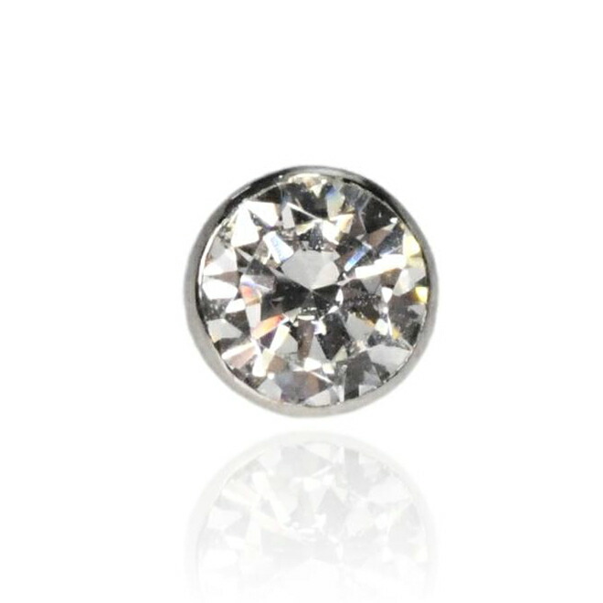 ZEXIMO 天然ダイヤモンド0.3ct（H&C・鑑別書付） シングルピアス ハート＆キューピッド H～Jカラー VS～SIクラス プラチナカラー 「ベゼルシングル」 メンズピアス ダイヤモンドピアス【正規代理店】 58,080円