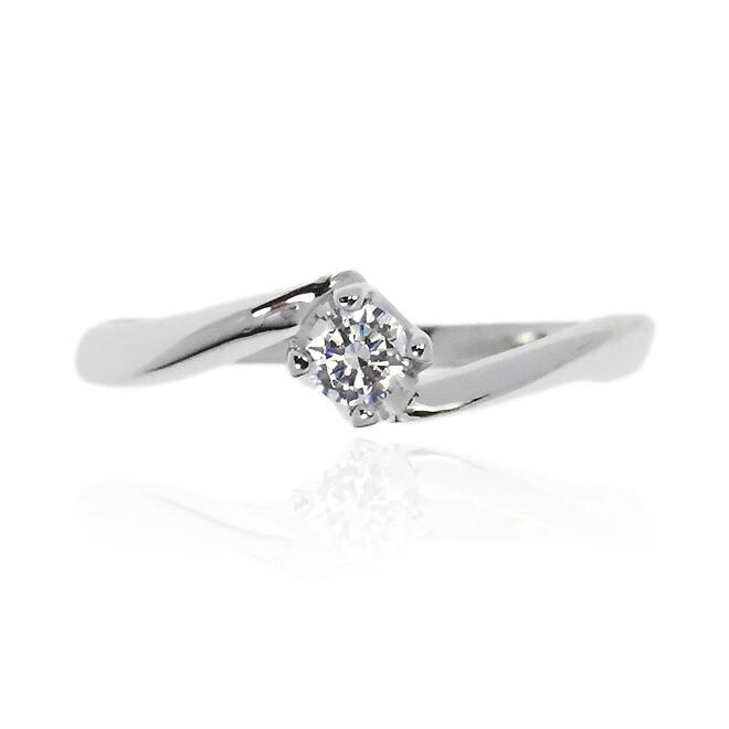 ZEXIMO 天然ダイヤモンド0.15ct（H&C・鑑別書付） エンゲージリング 婚約指輪 ハート＆キューピッド H～Jカラー VS～SIクラス プラチナカラー プロポーズリング 「アフロディーテ」【正規代理店】 27,170円