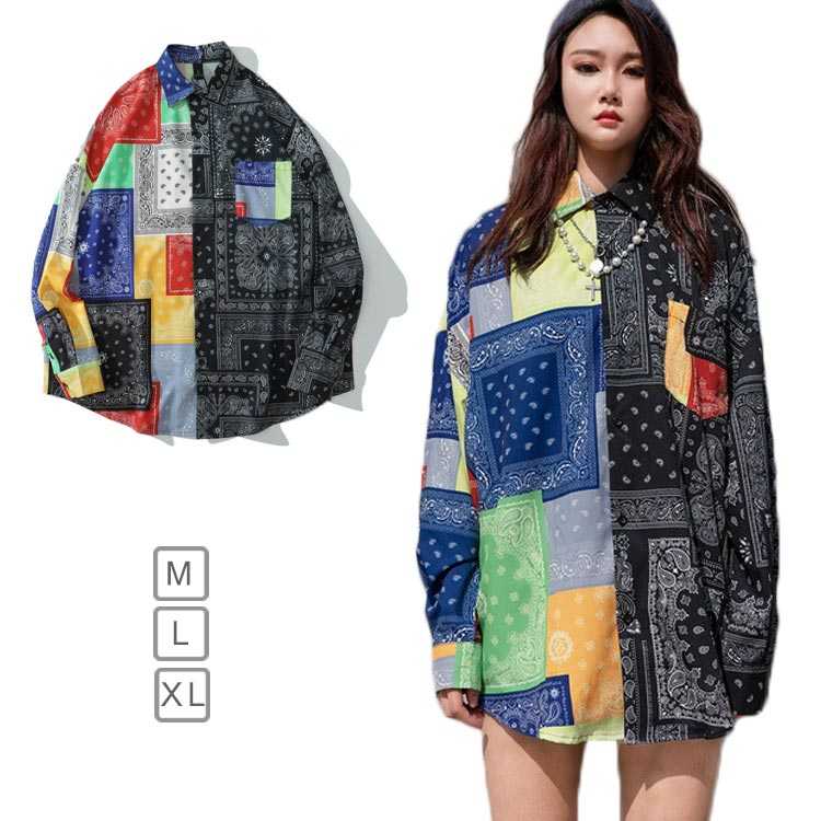 メンズシャツ カジュアル 長袖 柄シャツ ビッグシルエット バンダナ柄 派手シャツ 春秋 オールシーズン 個性的 大人 派手 シャツ きれいめ カジュアルシャツ ブラウス ペイズリー柄 メンズシャツ 長袖 お洒落 オシャレ 期間限定送料無料 63 割引 Portguardpaint Com