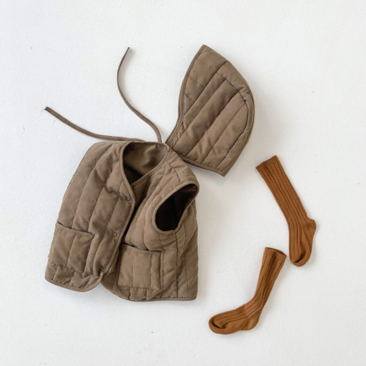 ベスト ベビー あったかい 男の子 カジュアル 赤ちゃん 女の子 リンクコーデ 帽子セット 可愛い