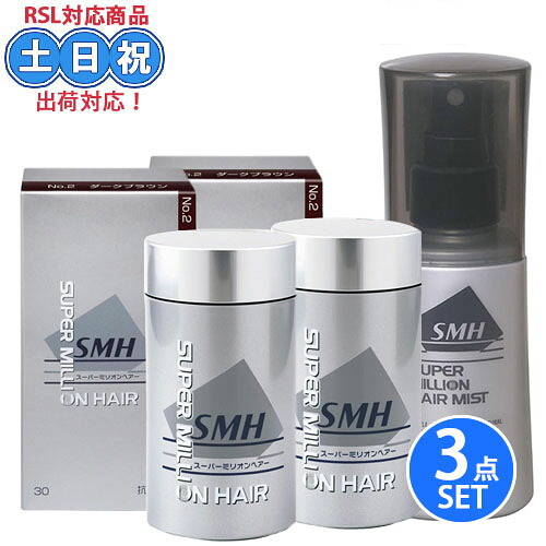 ルアン smh スーパーミリオンヘアー うす暗い赤銅色 30g ×2個 + 取りつくろう ヘアミスト 靄 100ml ×1 個 仕掛ける 百万髪の毛 ヘアーミスト 薄毛 黒色火薬 薄毛包みかくし 増毛黒色火薬 髪の毛黒色火薬 メンズ レディース 生まれ落ちる日差し上げ物