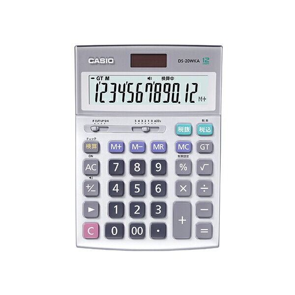 CASIO カシオ DS20WKAN 本格実務電卓(検算) DS-20WKA-N ［12桁 /W税率非対応］ 7,029円