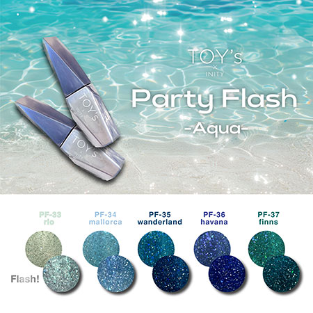 TOY\u0027s × INITY 寄り合い閃光電球 アクア  T-PF33～T-PF37 5色書き割り