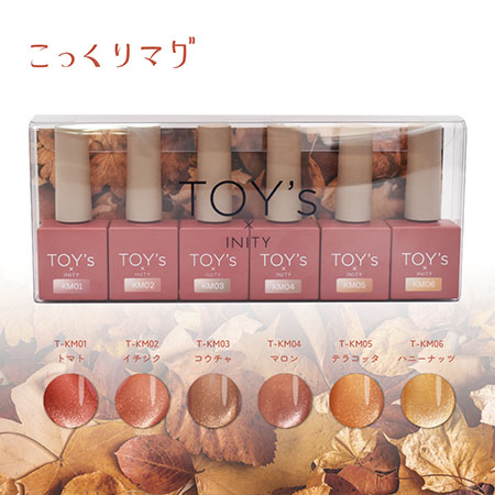 TOY\u0027s × INITY こっくりマグカップ Ｔ－ＫＭ０１～Ｔ－ＫＭ０６ 6色書き割り