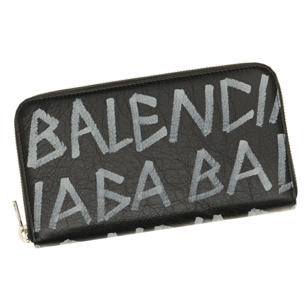 楽天市場 バレンシアガ 財布 ファスナー長財布 レディース メンズ Balenciaga グラフィティ レザー ブラック ホワイト 0ee12 1080 Graffiti ギフト プレゼント Zokzok楽天市場店