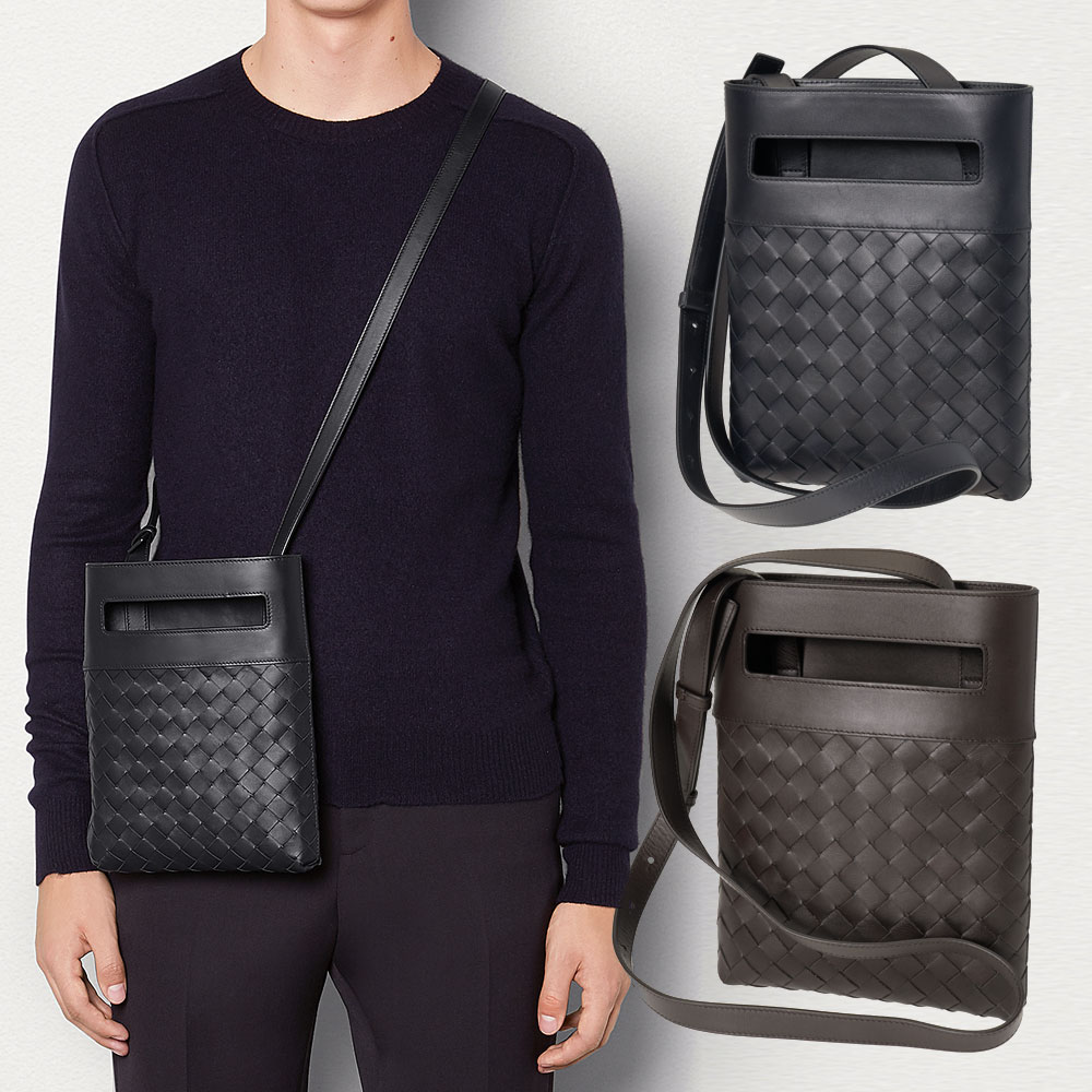 ボッテガヴェネタ BOTTEGA VENETA ショルダーバッグ イントレチャート ダークブラウン カーフレザー メンズ 611357 VCPQ1  2124 斜めがけ 肩掛け プレゼント ギフト | ZOKZOK楽天市場店