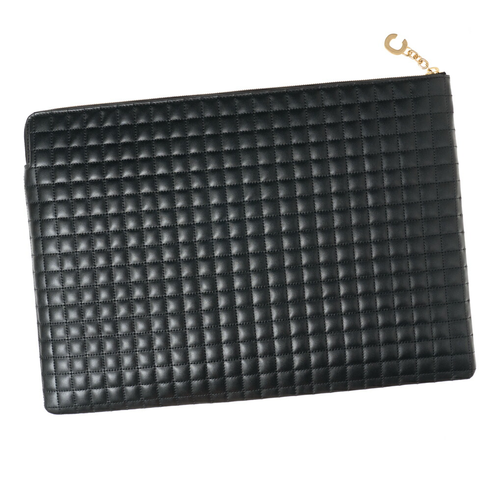 CELINE ブラウン レザーポーチ ドットパターン ポーチ＆モバイルアクセサリー レディース | CELINE | セリーヌ