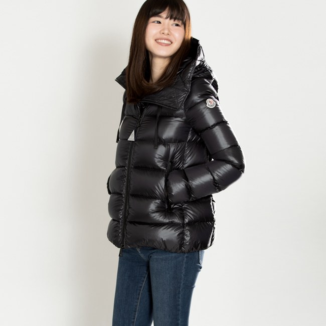 【楽天市場】モンクレール レディース ダウンジャケット ブラック MONCLER SERINDE GIUBBOTTO 00 ジップアップ