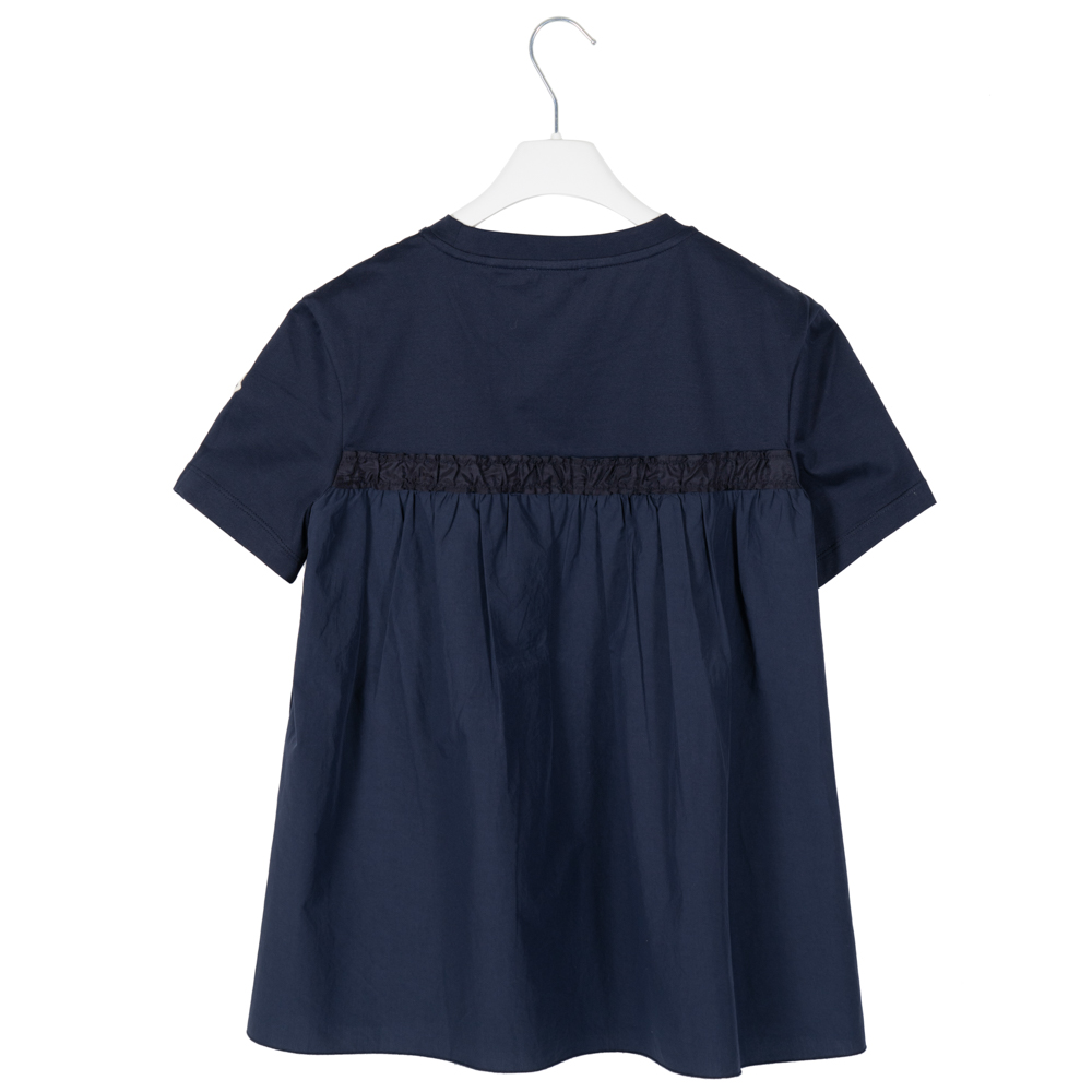 【楽天市場】モンクレール Tシャツ レディース MONCLER カットソー コットン XS/S ネイビー 半袖 袖ロゴ 8083100